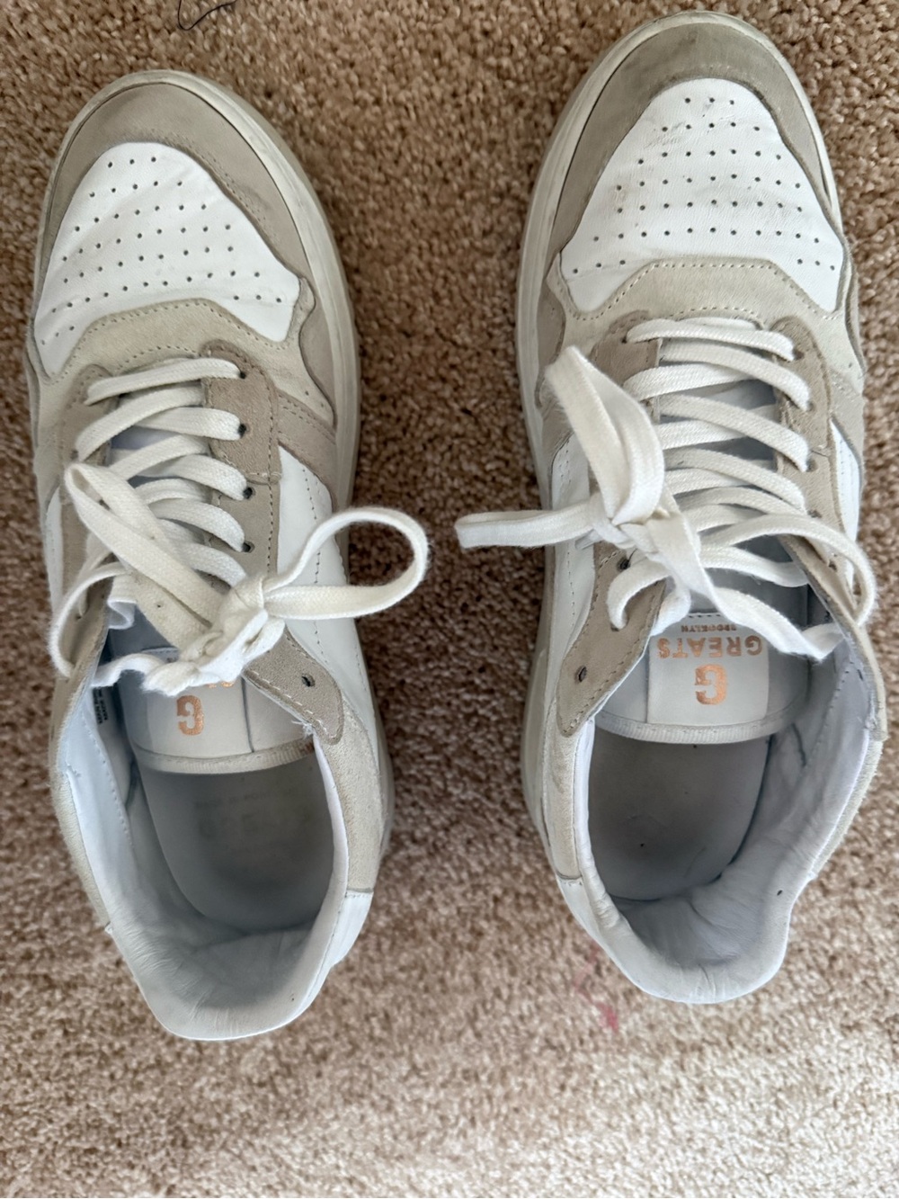 Greats White and Beige Women’s Sneakers